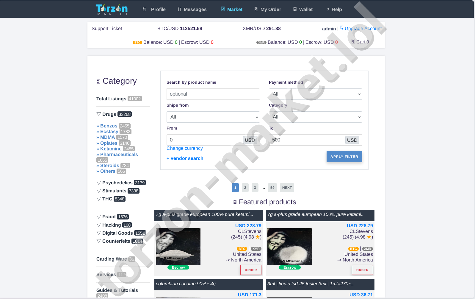 Torzon Darknet Market Product Listings